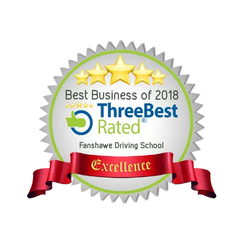 ThreeBest Rated Best Business of 2018 award badge for Acorn Fencing Sheffield displaying excellence recognition
